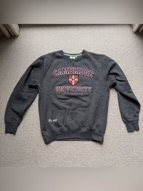 Cambridge University Dark Gray Crewneck Sweatshirt